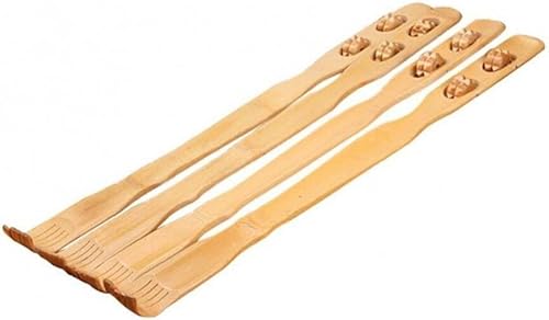 Miniatura 4 de Rascador de espalda de bambú para cuerpo de madera, masajeador manual de mango largo para cuello y hombro trasero