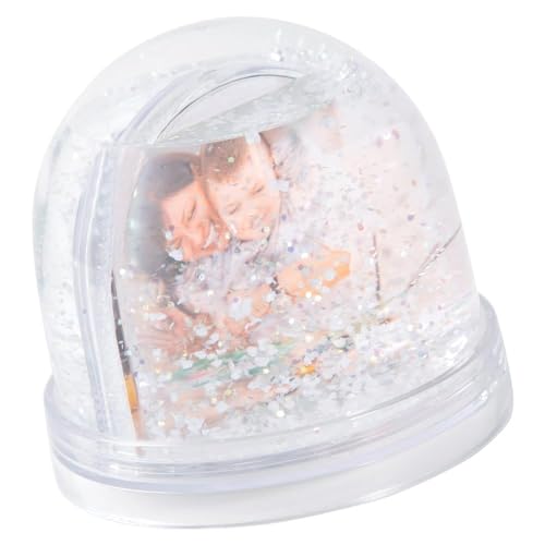 Ocadeau Palla di Neve Personalizzata con Foto – Sfera Trasparente con Stampa Fotografica Fronte/Retro – Decorazione Invernale