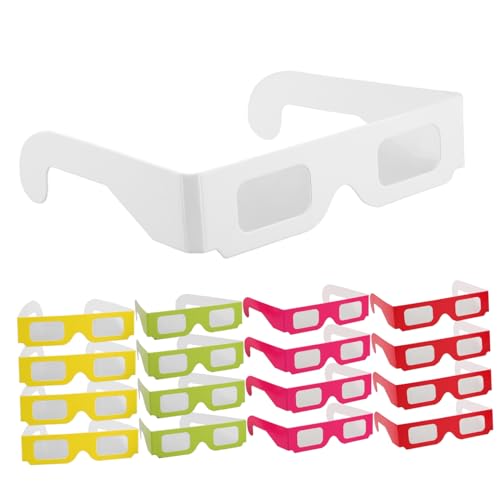 BRIGHTFUFU Classroom Supplies 30pcs 3d Glasses Pattern Cool Party Eyewear for Boys and Girls Great for Valentine's Day