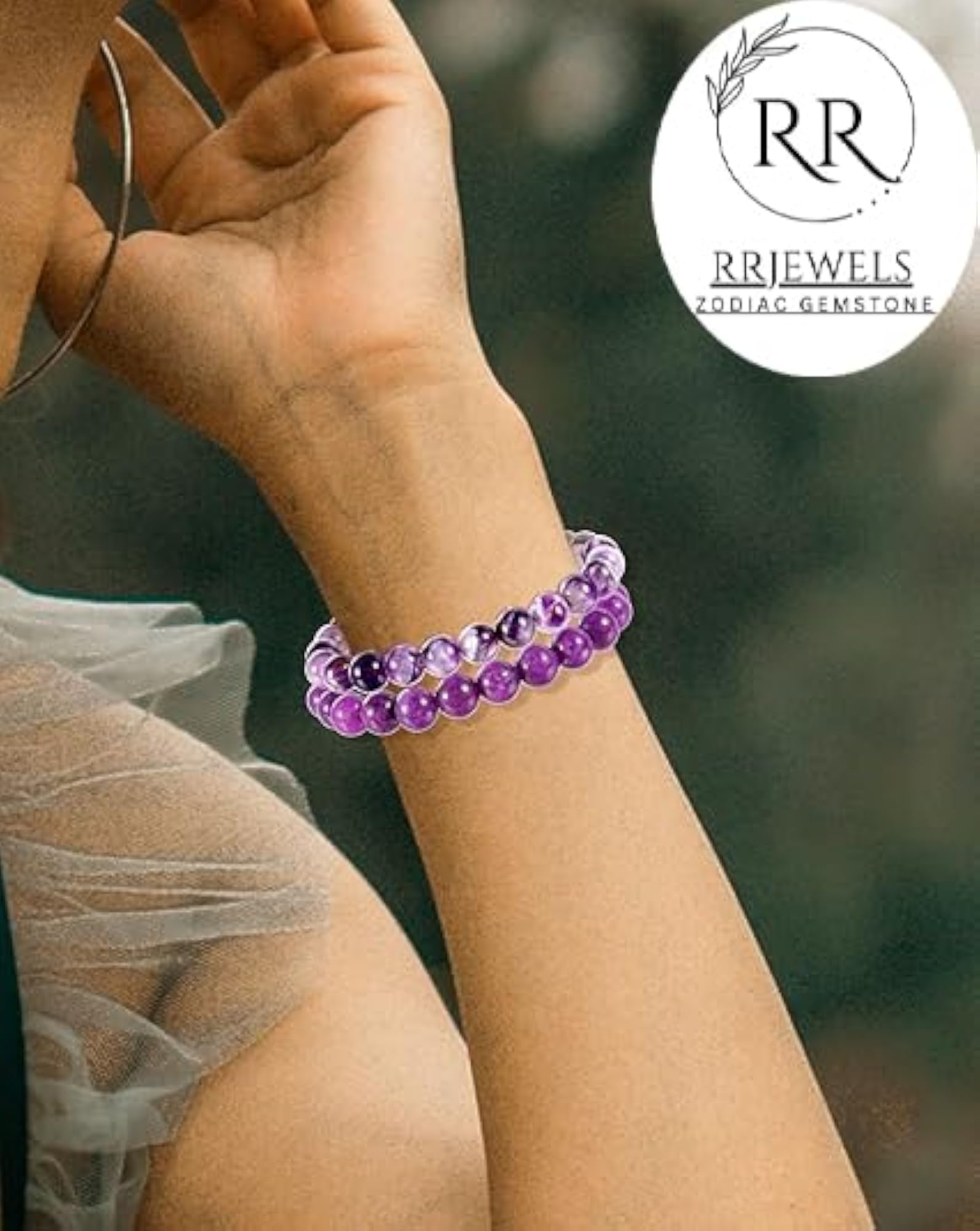 Couples Dogtooth Amethyst & Sugilite Friendship Bracelet Set