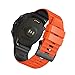 SumRioo 24mm Correa Compatible con Suunto 9/Suunto 9 Baro, Pulsera Repuesto Silicona Compatible con Suunto 7/Suunto D5/Suunto Spartan Sport/Sony Smartwatch 2 SW2/Fossil Q Nate Hybrid - Naranja/Negro