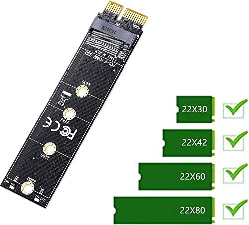 Image of Sairetail Pci E X1 M.2 (Ngff) M Key Ssd Adapter - M.2 Nvme To Pci Express - Black