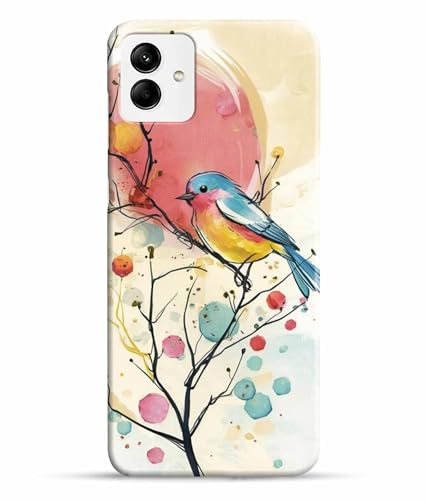 Image of Printed Hard Back Case Cover & Compatible for Samsung Galaxy A04 | A04E | Samsung A04 | A04E | Birds Painting Art (Multicolor) - D1199