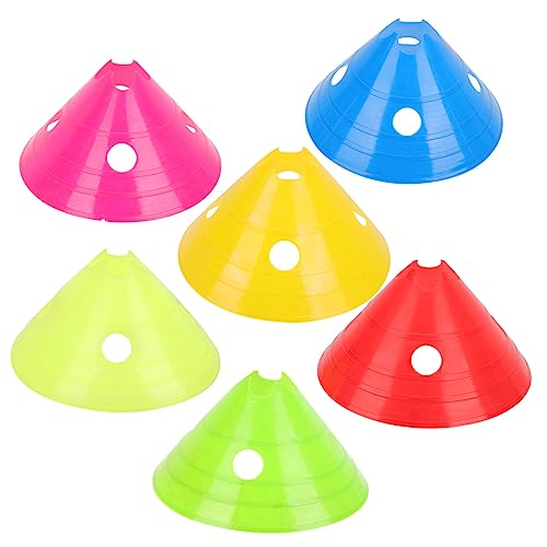 POPETPOP 6Pcs Outdoor Football Training Hurdles Plastic Agility Racks for Durable Flexibility Practice Equipment for Soccer Drills and Coordination Skills Random Color