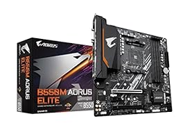 GIGABYTE B550M AORUS Elite (AM4/ AMD/ B550/ Micro-ATX/ DDR4/ Dual M.2/ PCIe 4.0/ Realtek GbE LAN/Gaming Motherboard)