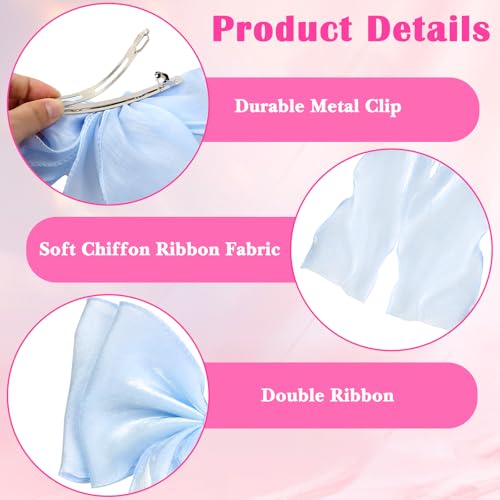 6PCS Lazos de Pelo para Mujer Clips de Metal miniatura 5