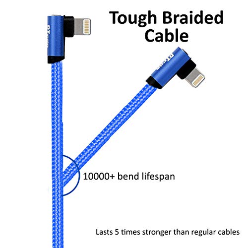 Image of pTron Solero L Shape Data Cable for iOS Devices - 3.93 Feet (1.2 Meters) - (Blue)