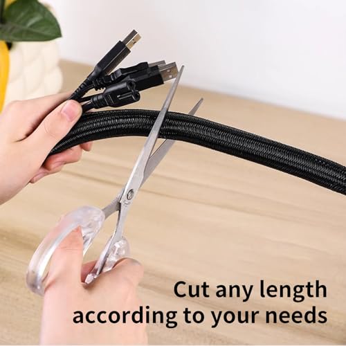 Organizador de Cables Trenzados TangleFree Manguito para Escritorio, TV, Aplicaciones Automotrices y Motocicletas para Cables Desordenados Manguito Trenzado PET Nylon miniatura 6