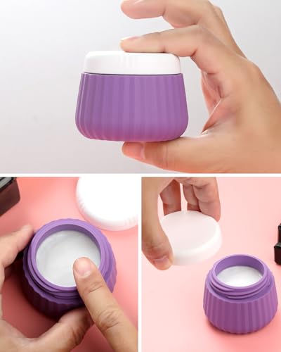 Image of Mrsdry Travel Bottles 8 Pack, TSA Approved 3 oz Toiletries Containers, Leak Proof Silicone Squeezable Essentials Jars with Clear Bag