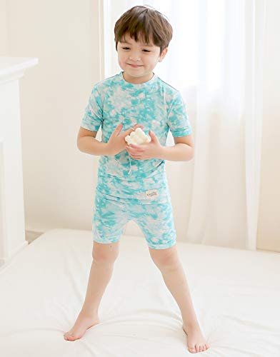 VAENAIT BABY Infant Toddler Kids Junior Soft Bamboo Pajamas Tie Dye Short Summer Pjs 2pcs Set 6M-12Y2