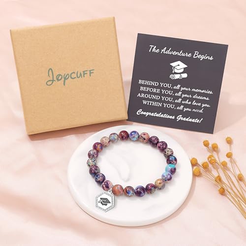 Image of Joycuff Graduation Gifts for Her Him Class of 2026 Graduation Bracelets Inspirational Graduation Compass Bracelet for Women College Graduation Gift for Him Her