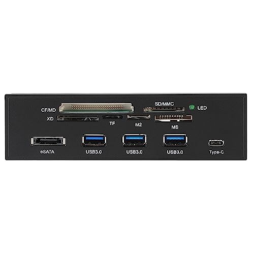 Painel Frontal do Leitor de Cartão Interno Multifuncional Akozon de 5,25 Polegadas para PC - Interfa