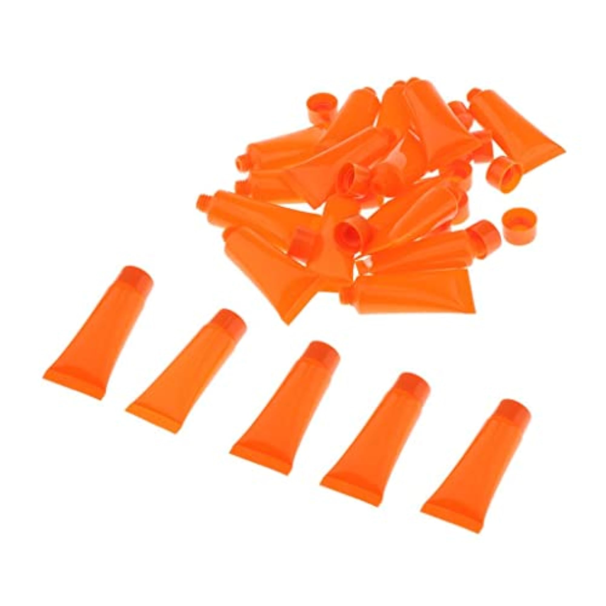 20x 10ml Empty PVC Tubes for Lotion Cream, Orange