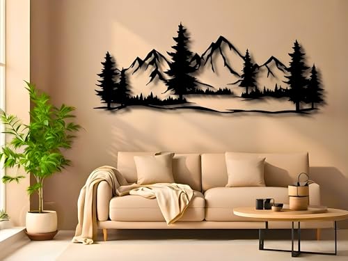 Vailla Tableau Decoration Murale Montagne 3D Deco Murale Salon Salle de Bain Chambre Cadre Décoration Chambre Triptyque Mural Bois