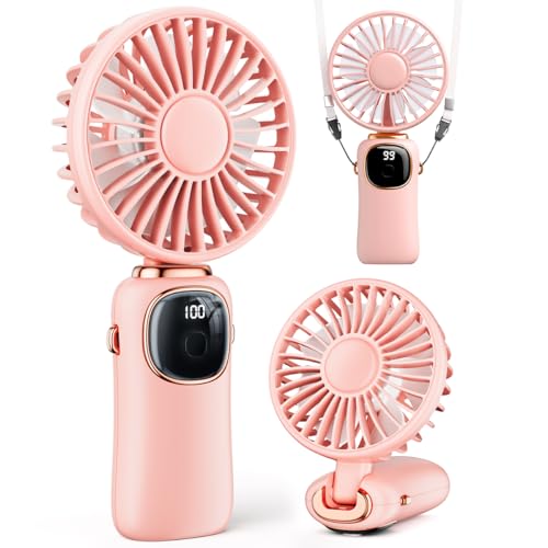 coldSky Desk Fan, Portable Handheld Fan, 4000mAh Battery Operated...