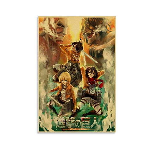 xiaoxian Anime Ataque A Los Titanes Poster Pintura Decorativa Lienzo de Pared...