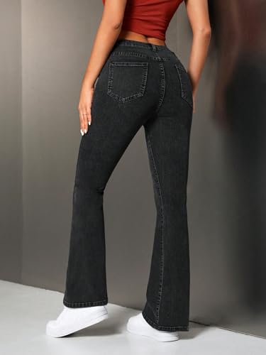 Image of TOPLOT Women's Jeans | Bootcut Fit Design | Trendy Fashion Stylish Look Structure |Regular Pant Baggy High Waist | Comfortable Wear | Easy Movement Fit | Casual & Everyday Wear (5155)