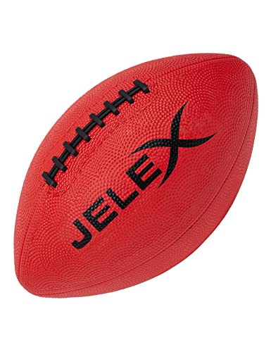 JELEX Touchdown American Football aus Gummi, mit klassischer Naht und hervorragender Sprung- und Flugeigenschaft, optimale Handlichkeit mit gutem Grip. Gewicht: 400 g (red) Cover