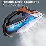 Rowenta Iron, Steam Force Pro Steam Iron for Clothes 1850 watts, 5 presets Smart Screen, Stainless Steel Soleplate, High-Efficiency Handheld Ironing, Black Copper, DW9580 - Image 2