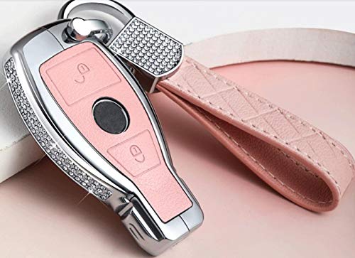 Coque de clé Mercedes rose à 2 boutons pour éviter les rayures sur la télécommande de votre C300