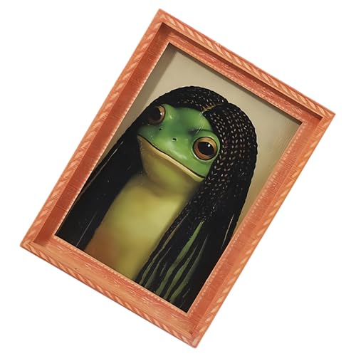 Imán de Rana, Juguete Divertido con Forma de Figura de Rana y Marco de Fotos, Imanes Adhesivos de Animales para, para Familia Amigos Hogar Cocina Oficina Aula Dormitorio Armario Pared