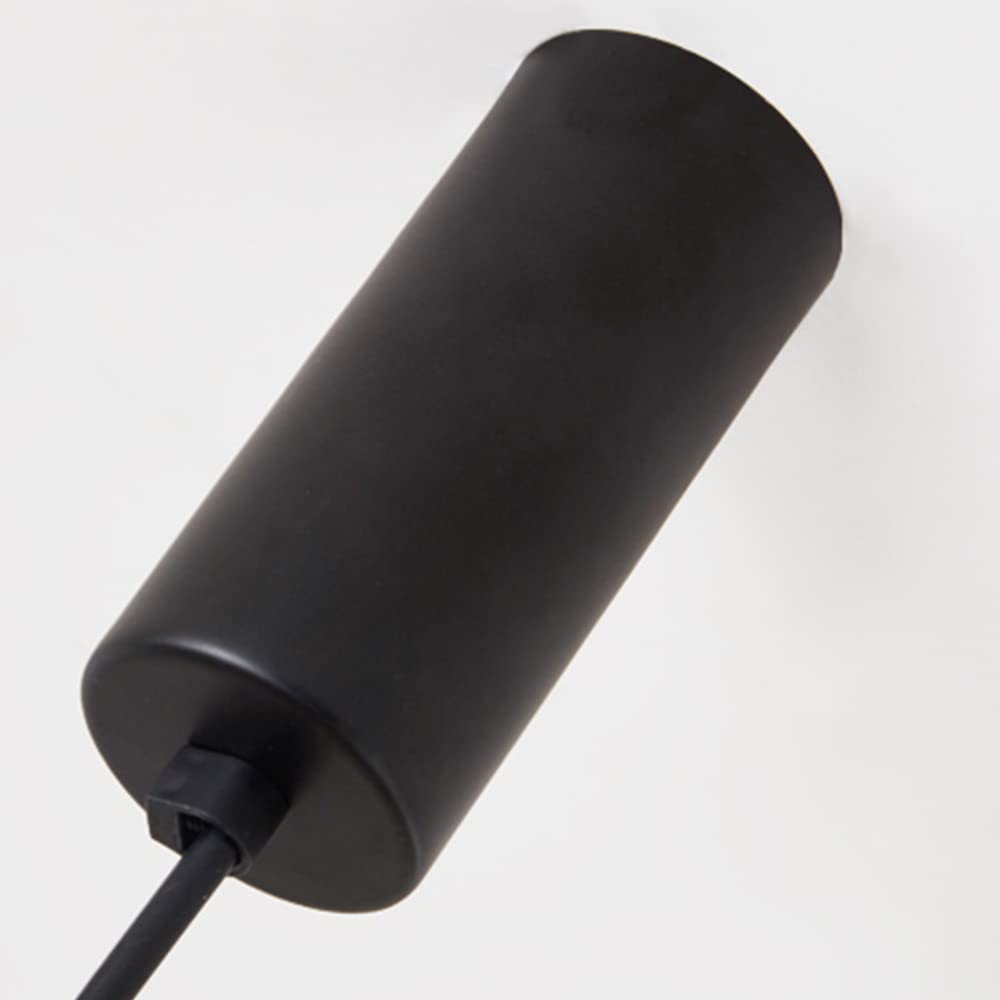 Minimalistyczna lampa wisząca z cylindrem Oprawy sufitowe do sypialni Żyrandol Żyrandol podsufitowy 5 W Czarna pojedyncza głowica Lampa wisząca Nowoczesne oświetlenie LED Aluminiowy żyrandol z długą
