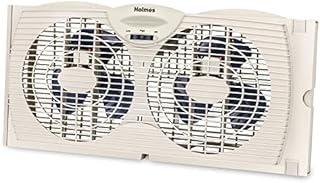 HOLMES Dual Blade Manual Window Fan, White, One Size