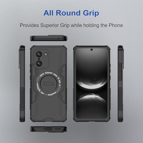 Image of Back Cover Case for OnePlus Nord CE5 5G | 360 Protection Mobile Phone Case Mag-Safe | Back Cover for 1 + OnePlus Nord CE 5 5G / One Plus Nord CE5 5+G - Black TPU+PC