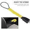 Steering Wheel Lock with 3 Keys,Seat Belt Lock High Visibility Cut Resistance Anti-Theft Device Universal Steering Wheel for Cars SUV Van Golf Cart Truck, Yellow #5