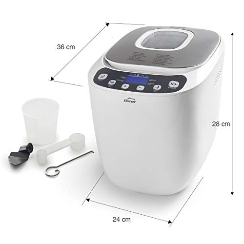 Lacor 69334 Automatischer Brotbackautomat, mischen, kneten, ferminze und backen, PFOA-frei, 12 Programme und Spezial… – Bild 3