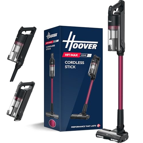 Hoover HF1 Max Cordless Vacuum Cleaner with Anti-Hair Wrap, 50 Min Runtime, 200W Motor, 3-Speed Modes, LED Headlights, Converts to Handheld, Bagless & Easy-Empty [HF1M10H] option