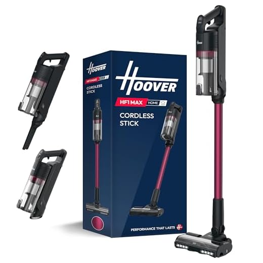 Hoover HF1 Max Cordless Vacuum Cleaner with Anti-Hair Wrap, 50 Min Runtime, 200W Motor, 3-Speed Modes, LED Headlights, Converts to Handheld, Bagless & Easy-Empty [HF1M10H]