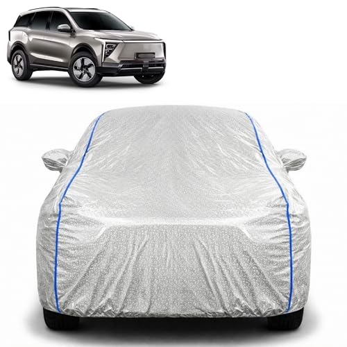 Image of Waterproof Car Cover for Mahindra XEV 9S | All Weather Protection | UV Resistant & Dustproof | Soft Cotton Lining to Prevent Scratches | Triple Stitched with Mirror Pockets & Elastic Hem