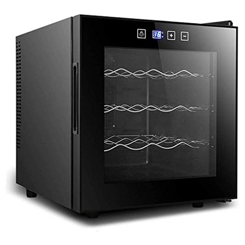 Weinkühlschrank Mit Glastür, Mini-Kühlschrank Elektrischer Kühler & Wärmer 12 Flaschen / 16 Flaschen, 11 Bis 18 ° C Leiser LED-Bildschirm Touch,