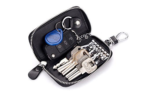Porte-clés en Cuir avec Porte-clé de Voiture/Carte crédit et Argent Cover