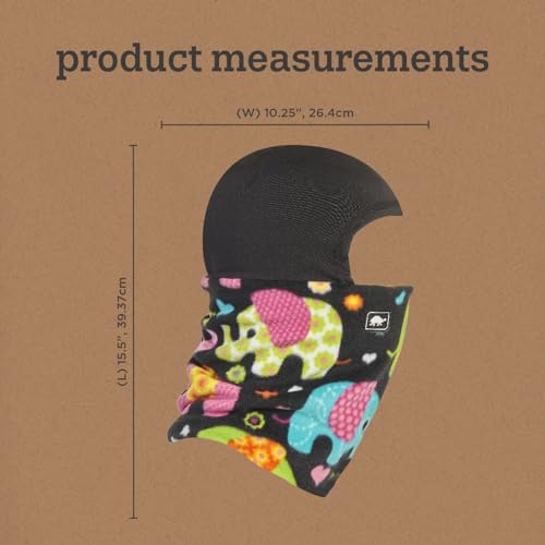 Turtle Fur Kids Shellaclava Playful Prints Fleece Neck Warmer Helmet Liner Winter Balaclava Hood, Ages 3-6, Elle, One Size4