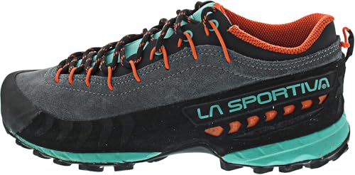 Produktfoto von LA SPORTIVA W Tx 4 Blau - Leichter robuster Damen Leder-Approachschuh, Größe EU 40 - Farbe Carbon - Aqua