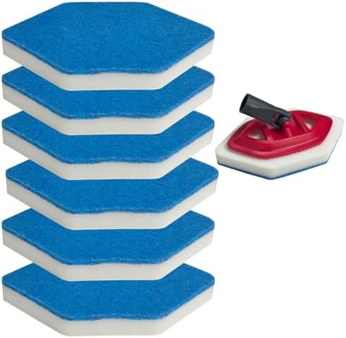 Beaufan 6 Pack Mop Refill and Sponge Compatible with Vileda Bath Magic Bathroom and Tub Mop