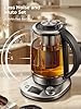 Smart Electric Kettle with 9 Temperature Presets, 1.7L Variable Temperature Glass Kettle with Removable Tea Infuser, 2200W, 2-Hour Keep Warm, Auto Shut-Off, Boil-Dry Protection, BPA-Free, Silver