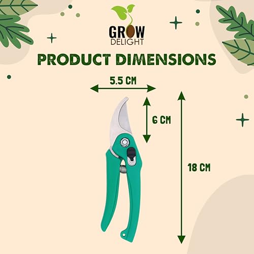 Image of Heavy Duty Pruner cutter for Home Garden | Pruning Cutter for Plants With Steel Blades & Teflon Coating Blade, Tree Trimmers, Wood Branch Trimmer, Grass Cutting Scissors