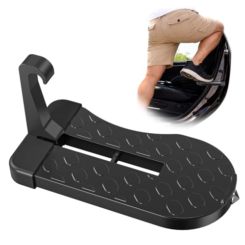 Buhobha Car Door Step,Foldable Premium Aluminum Roof Step, 400 lbs Capacity, for Easy Roof Accessing, Suitable for Most Sedans, Sports Cars, Pickups, SUVs, RVs, Off-Road Vehicles, and Other Models
