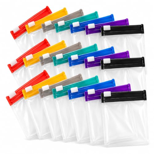 Image of Self Sealing Zipper Medicine Bags, Waterproof Pill Pouch Organizer with Slide Lock, Reusable Pill Pouches for Travel, Double-Track Airtight Sea, for Daily Use Medicine Qtips Small Items (21Pcs)