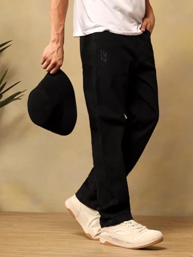 Image of KOTTY Mens Solid|Mid Rise| Coin Pocket|Button|Ankle Length|5 Pocket Jeans