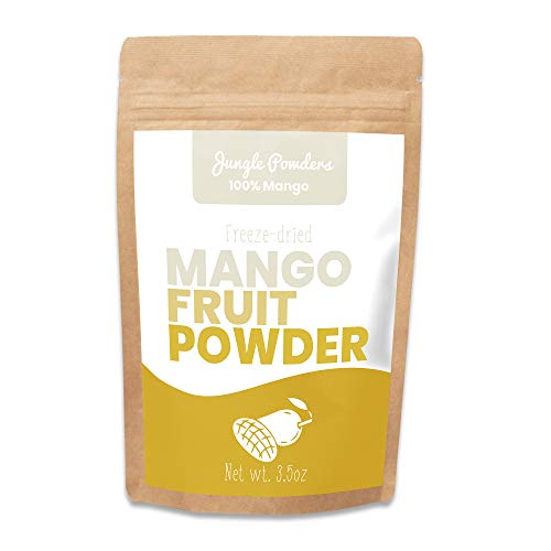Polvo de Mango de Jungle Powders - 100g Polvo de Mango Liofilizado 100% Natural Sin OGM Vegano - Extracto de Mango Alphonso Sper Polvo para Hornear