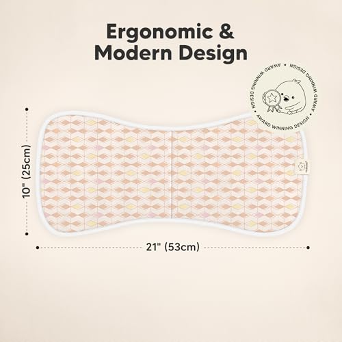 Image of Organic Burp Cloths Baby Boy & Girl - 5-Pack Super Absorbent Cotton Burping Cloths for Babies, Soft & Plush Newborn Spit Up Rags, Infant Towels for Milk Spit Up, Unisex, Large 21 inch x 10 inch (Prism)