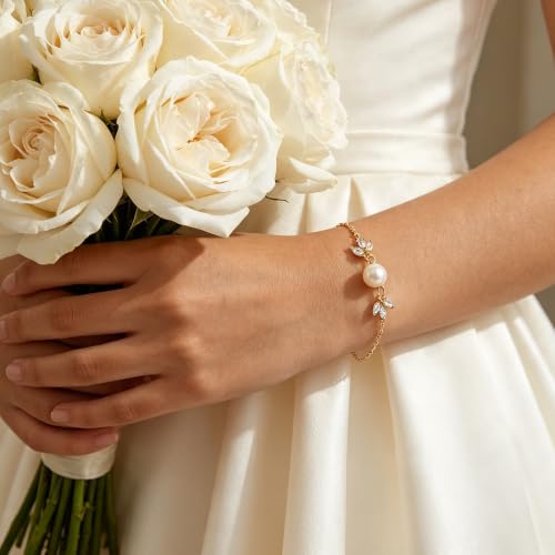 Image of DAYANEY Pearl Bracelets for Women Gold Bracelet Silver Pearl Jewelry
