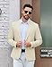 COOFANDY Mens Casual Sport Coat Classic Fit One Button Formal Business Dress Jacket, Beige, Large