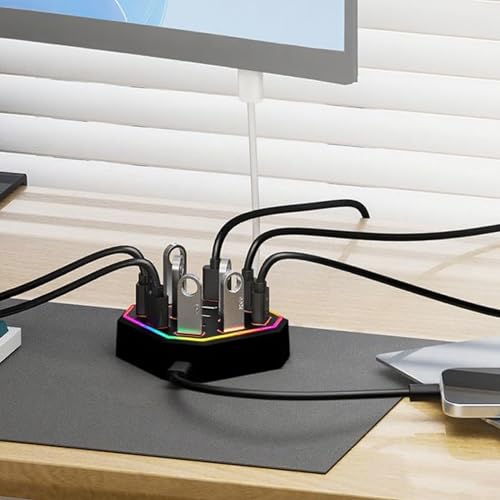 Estación de acoplamiento para biblioteca y apartamento con adaptador USB 13 en 1 7