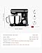 VEVOR Stand Mixer, 5QT Dough Mixer, 10+P Speeds Tilt-head Food Mixer, Kitchen Mixer with Stainless Steel Bowl, Dough Hook, Wire Whip, Beater, Scraper, Household Stand Mixer for Baking Mixing, Black