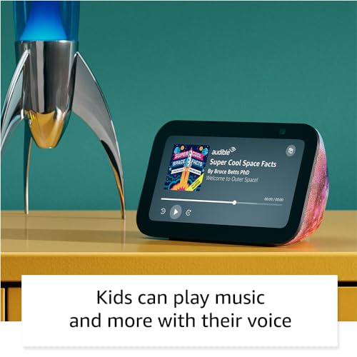 Image of Amazon Echo Show 5 Kids (newest model), Designed for kids, Designed for Alexa+, parental controls, Includes 1 year of Amazon Kids+, Galaxy